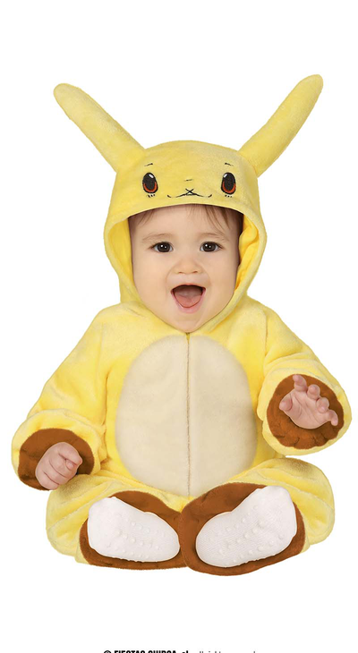 Pikachu Kostuum Baby – Jumpsuit met Staart & Kap