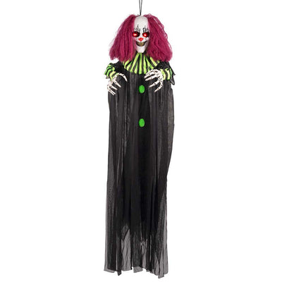 Halloween Clown Decoratie 130 cm – Terror Clown met licht & geluid