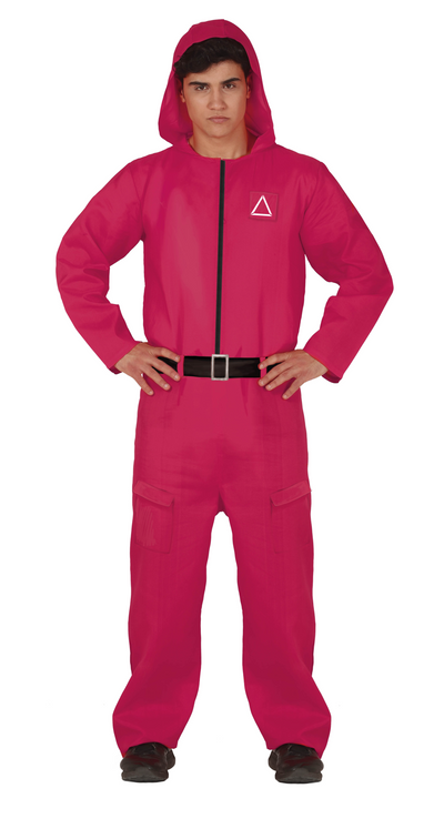 Squid Game Kostuum Rood – Jumpsuit met Symbolen - Heren