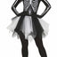 Skelet Halloween Jurk Dames Zwart