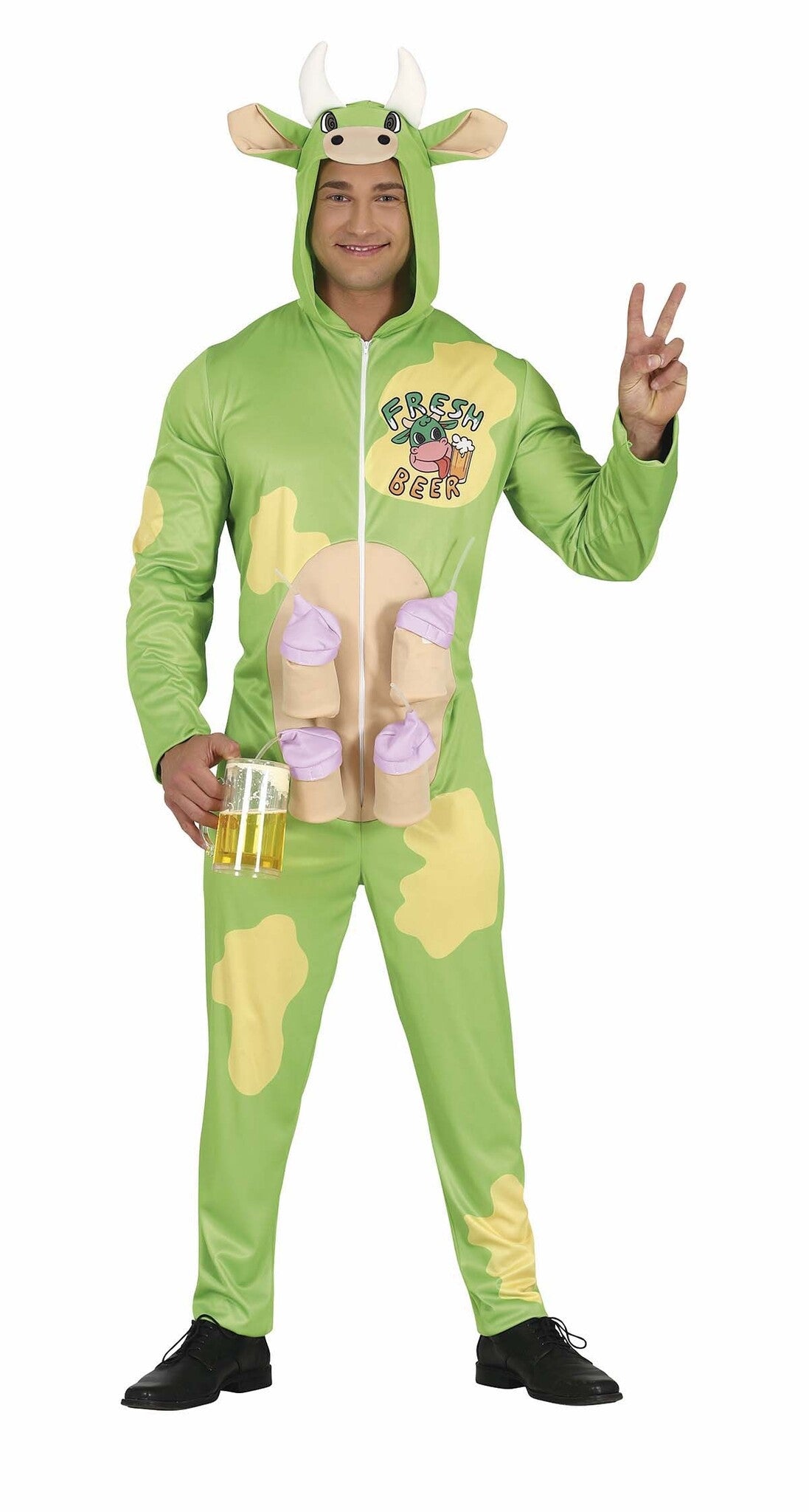 Koeien Kostuum Bier Heren – Jumpsuit met Bieruier Tapfunctie