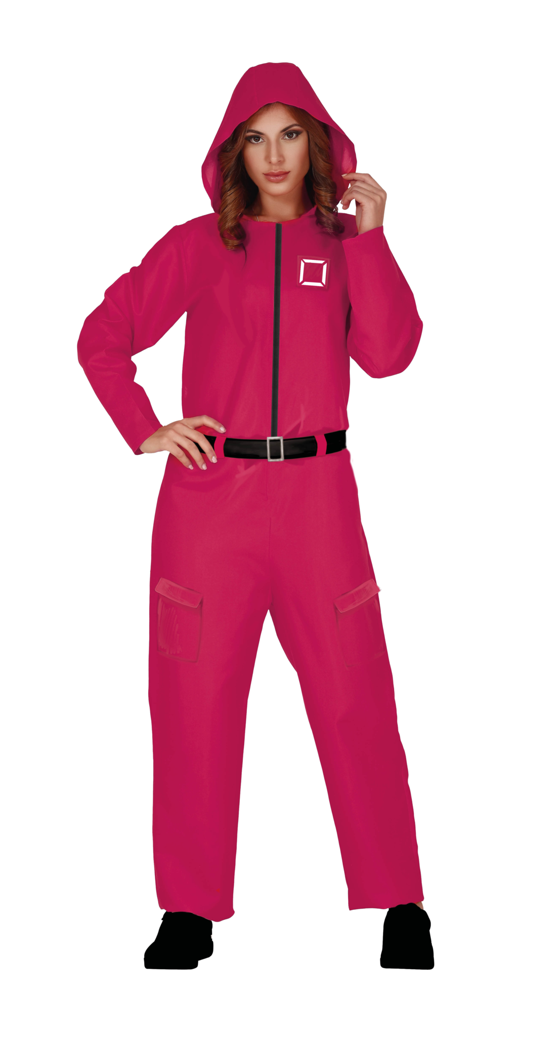 Squid Game Kostuum Dames Rood – Jumpsuit met Symbolen
