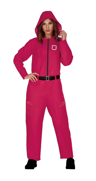 Squid Game Kostuum Dames Rood – Jumpsuit met Symbolen
