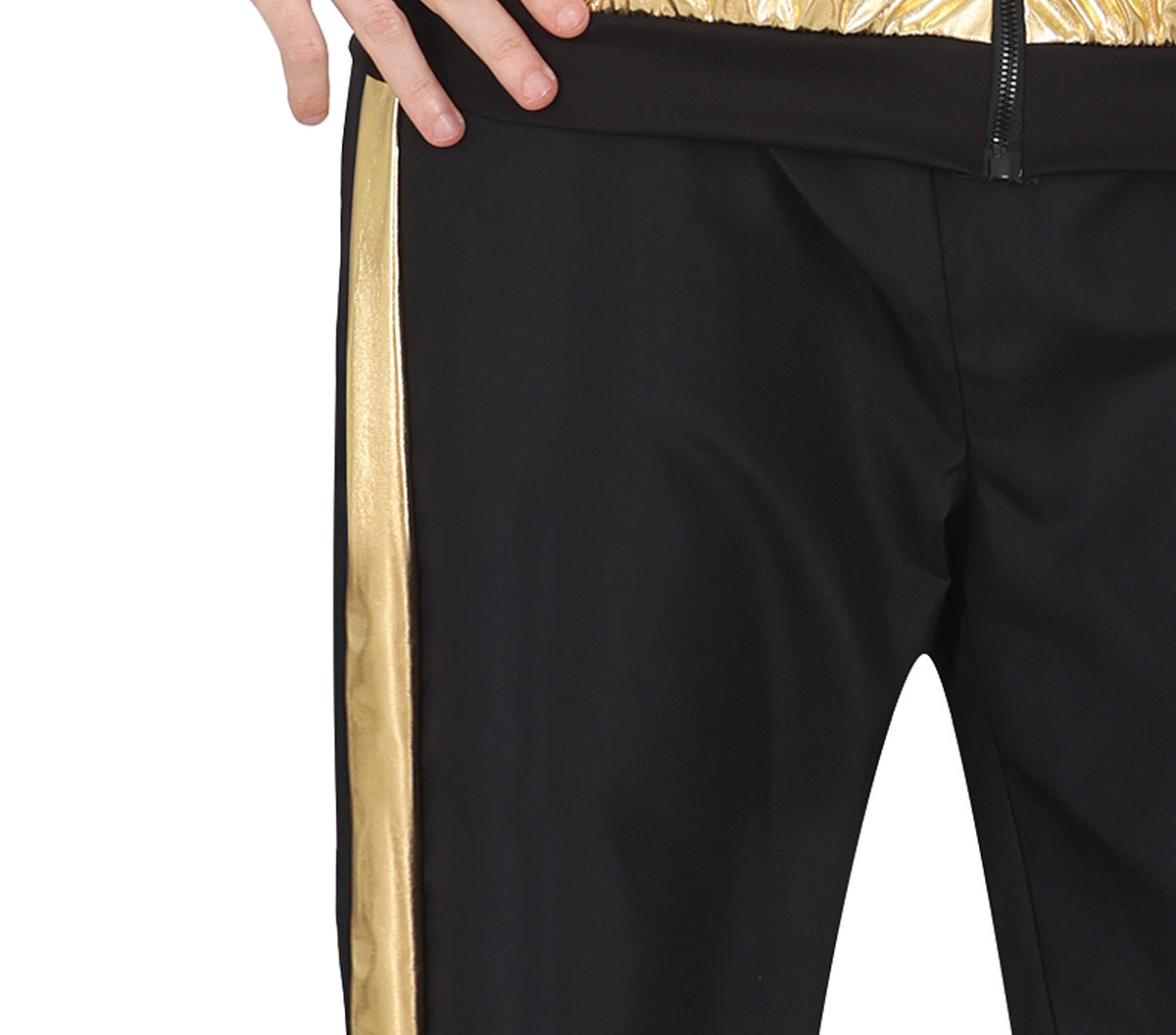 Gouden Trainingspak Heren – Fout Party Kostuum | Zwart & Goud