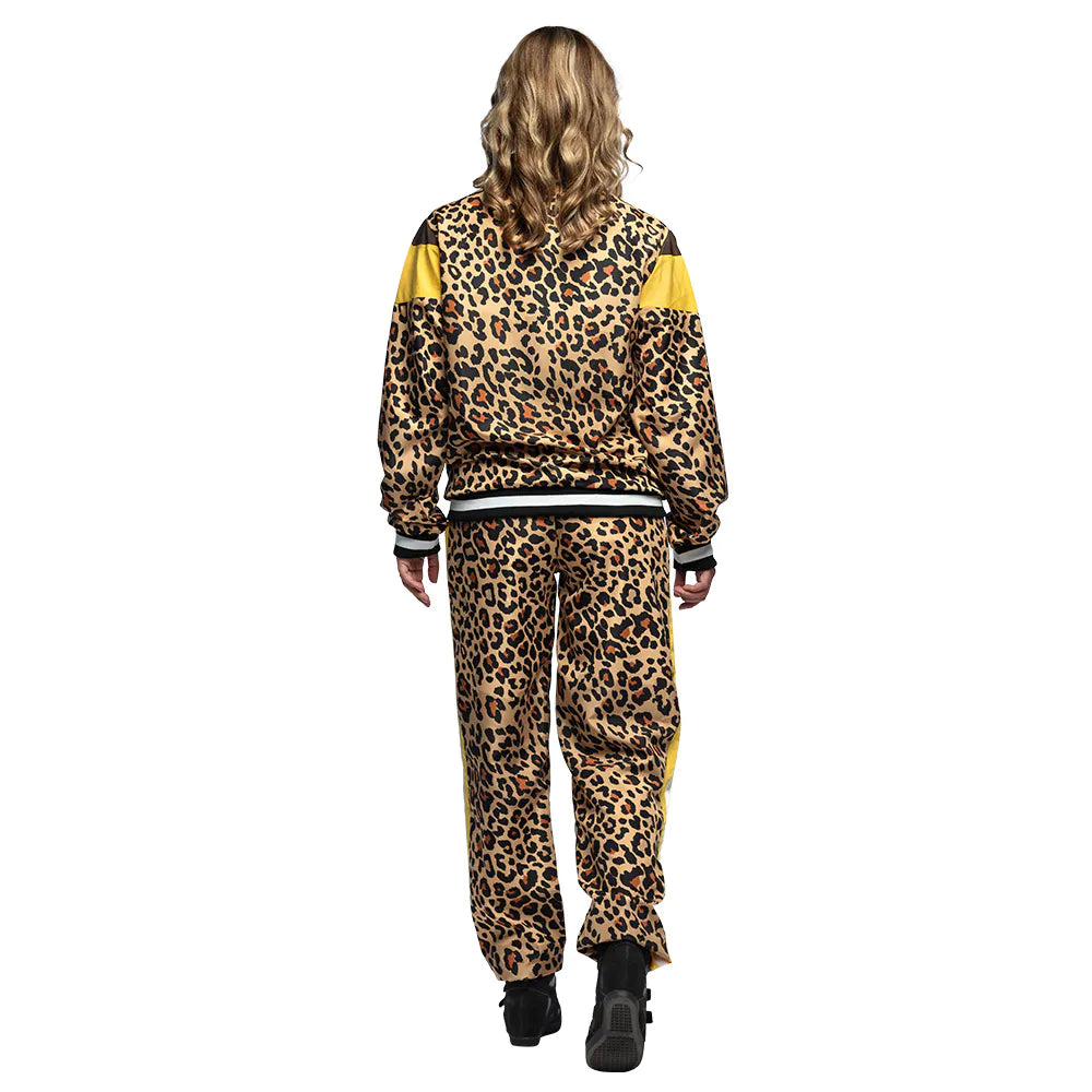 Panter Trainingspak Dames – Bruin Luipaard | 90’s Gabber Fout Party Kostuum