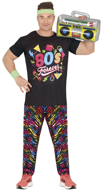 Neon 80’s Kostuum Heren – T-Shirt & Broek | Foute Party Outfit