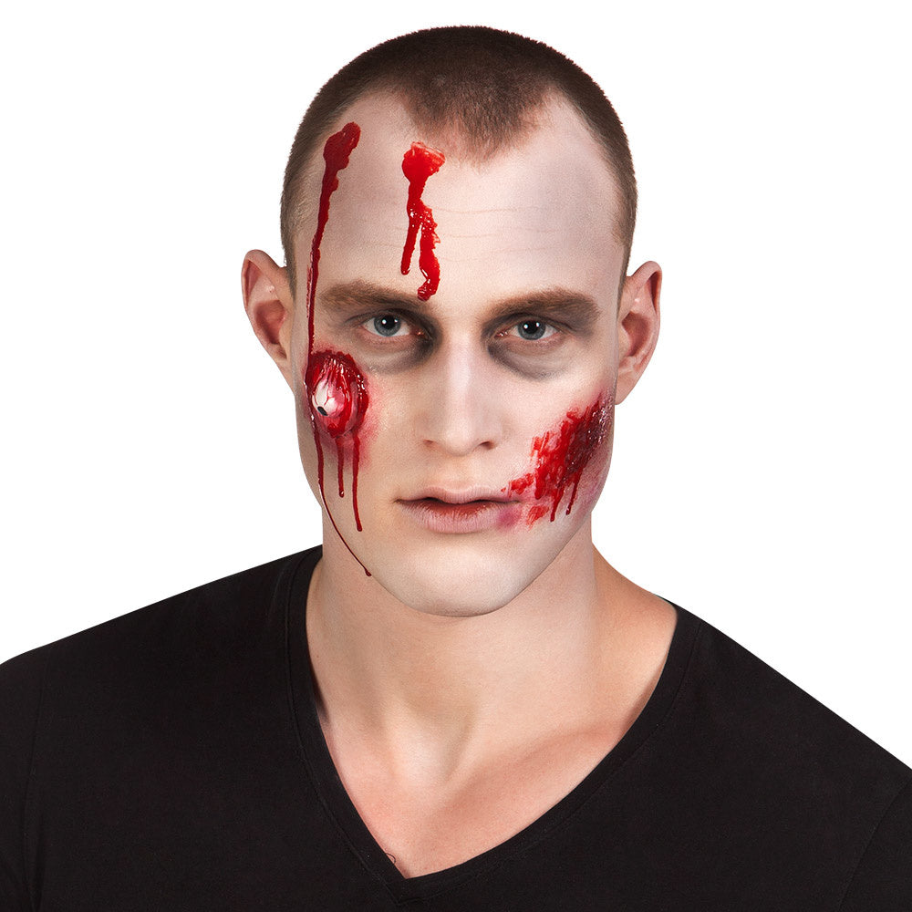 Zombie Schminkset met Nepbloedcapsules & Latex Wond
