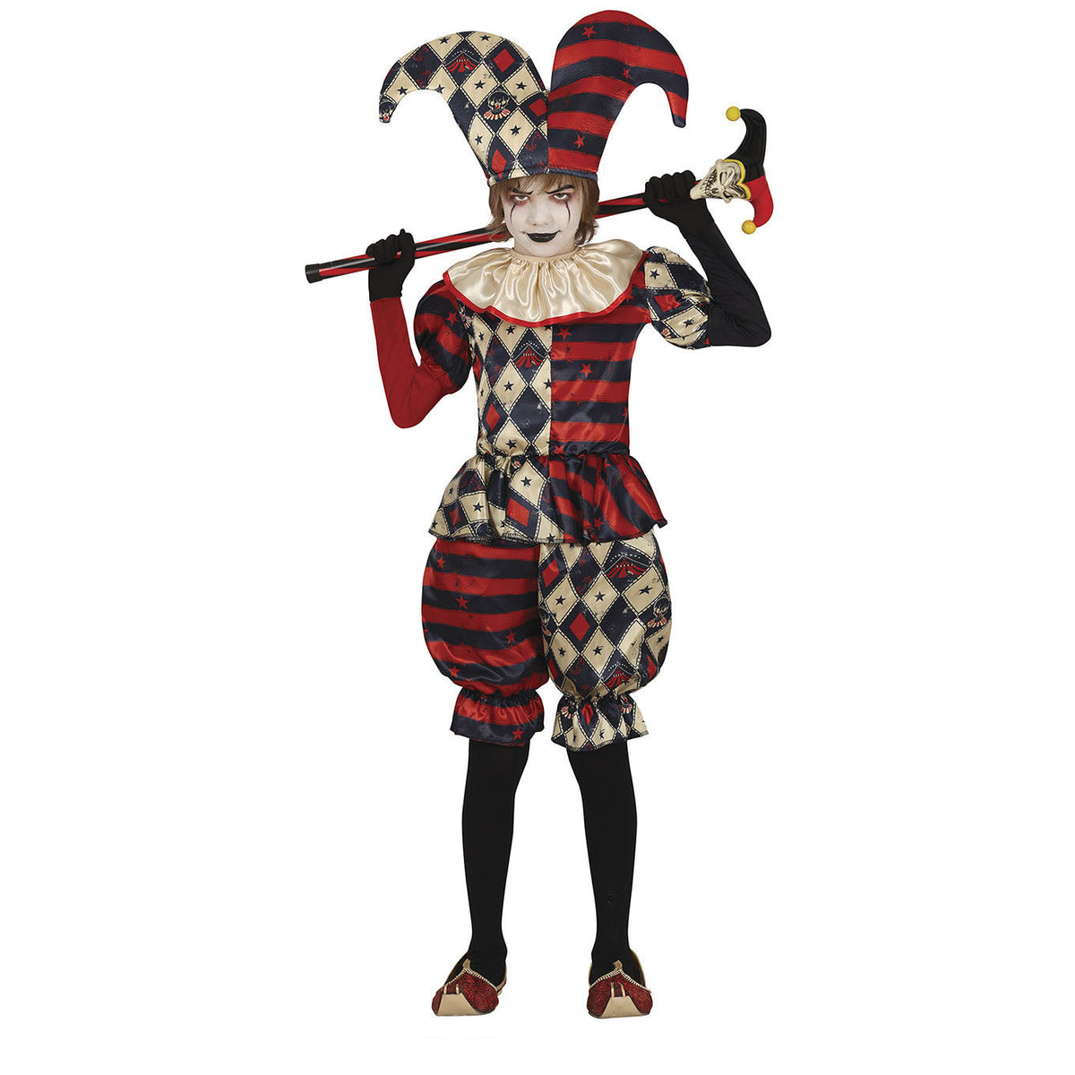 Harlekin-Halloweenkostüm für Kinder