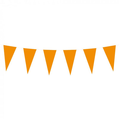 Orangefarbene Papiergirlande, 10 m