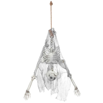 Halloween-Skelett, kopfüber, 140 cm