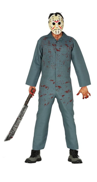 Psycho Halloween Kostuum Heren jumpsuit + Masker | Jason