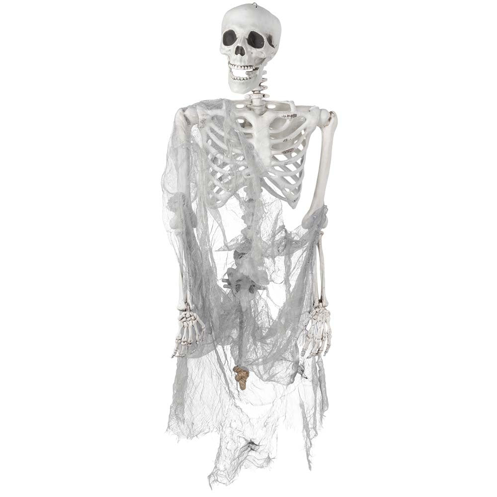 Halloween Skelet 140 cm – hangend skelet op zijn kop