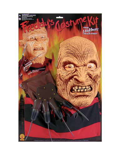 Freddy Krueger Kostuum Kit | Shirt + Masker & Handschoen