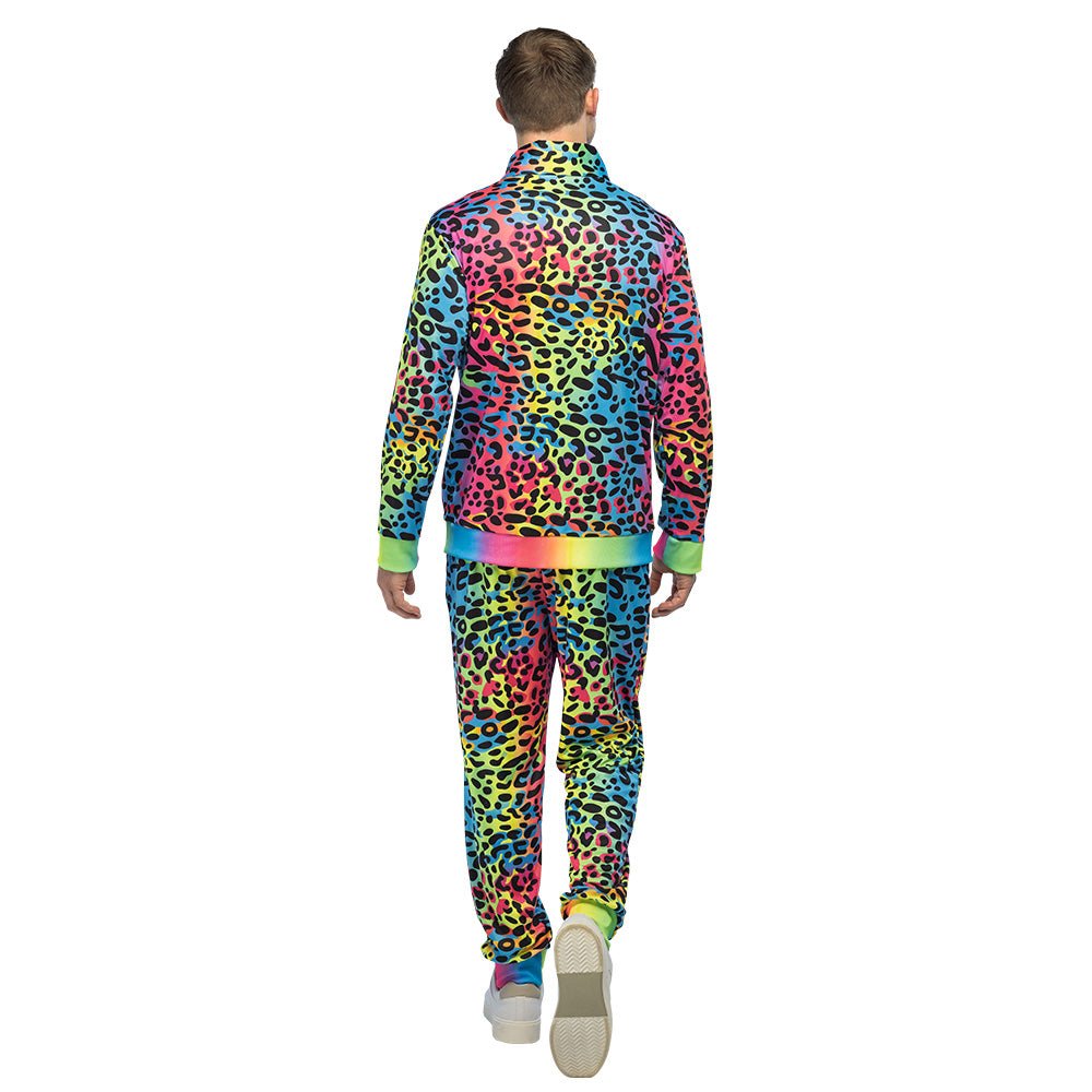 Luipaard Trainingspak Heren UV – Neon Leopard | Fout Party Kostuum