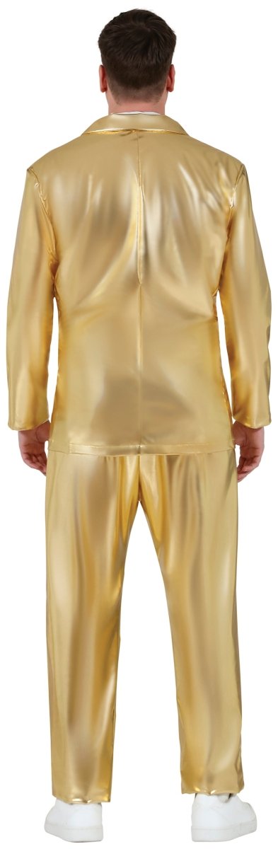 Gouden Kostuum Heren – Glitterend Jasje, Broek & Stropdas
