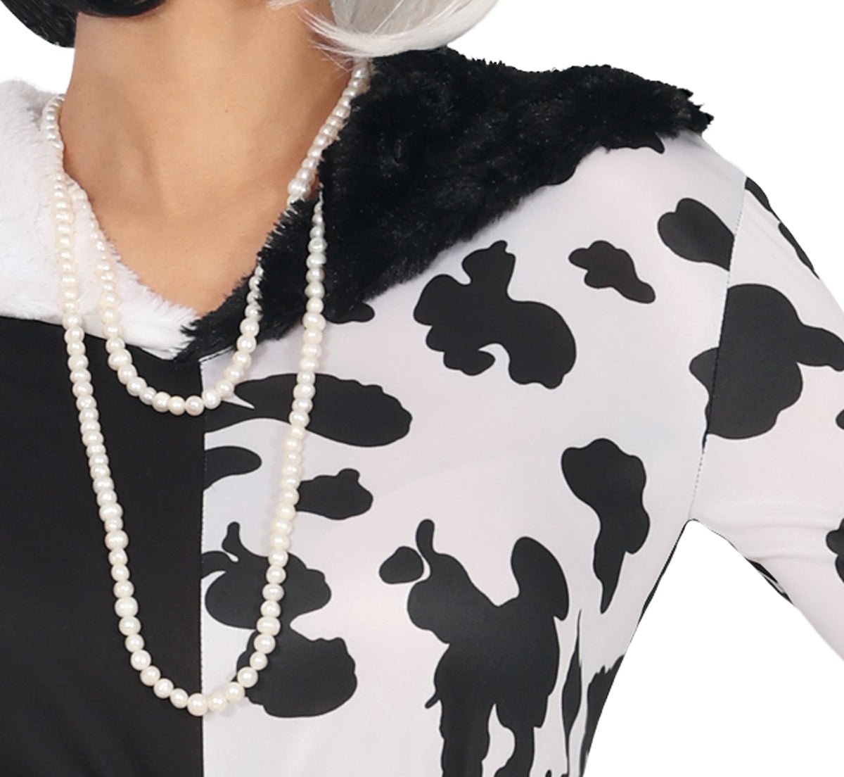 Cruella De Vil Kostuum Dames – Zwart/Wit | Iconisch Halloween Verkleedpak