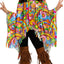 Hippie 60S Poncho Gekleurd