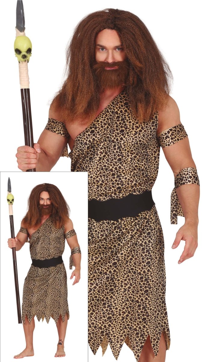 Holbewoner Kostuum Heren – Bruin | Prehistorisch Verkleedpak