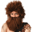 Complete Holbewoner Outfit Heren | Inclusief Pruik, Baard & Knuppel
