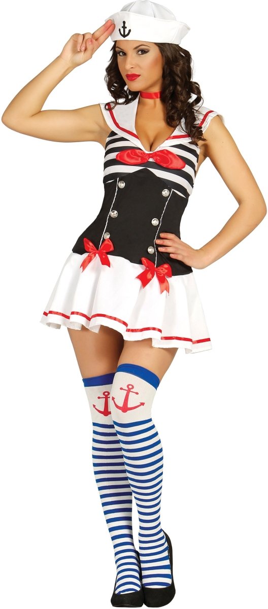 Matrozen Jurk Sexy – Dames Zeemanskostuum met Hoed