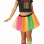 Neon 80’s Kostuum Dames – Gekleurd T-Shirt & Rok | Foute Party Outfit