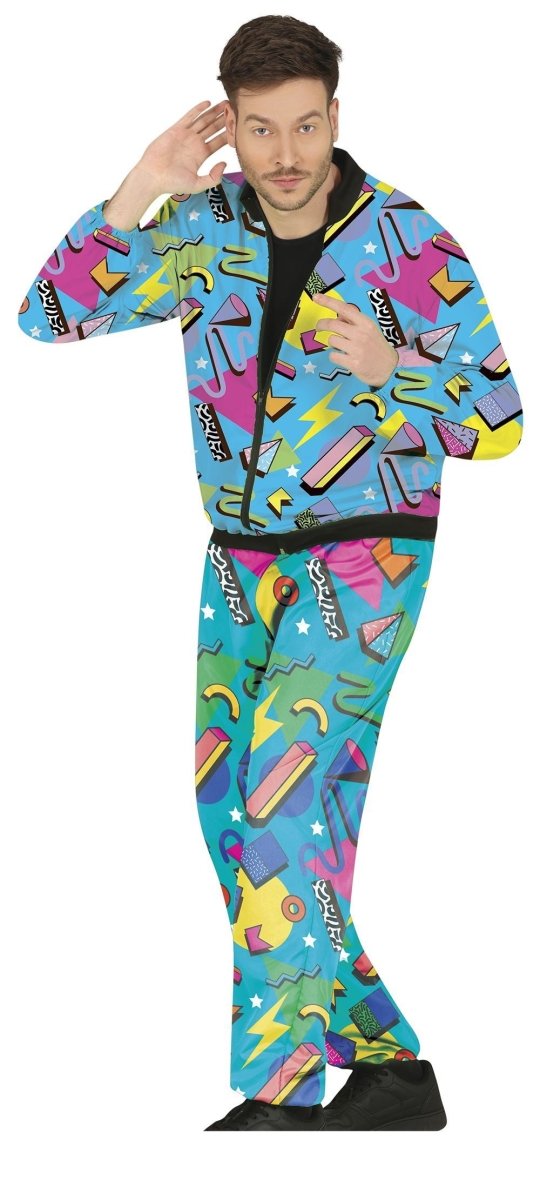 Neon 80’s Trainingspak Heren – Fout Party Kostuum | Meerkleurig