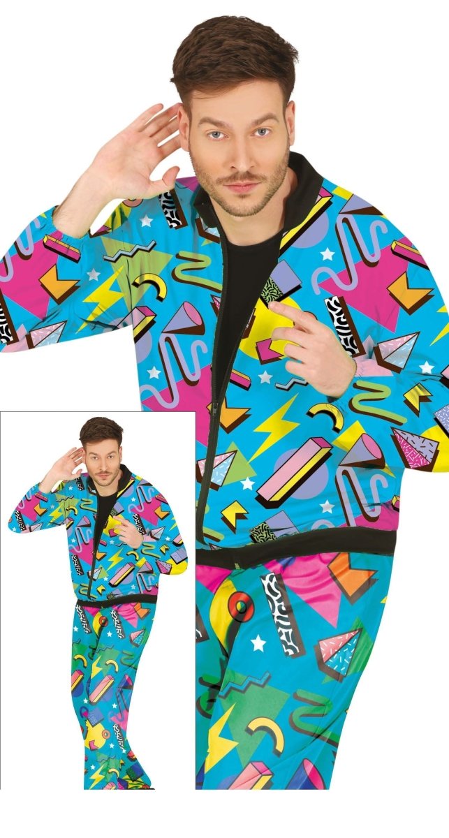 Neon 80’s Trainingspak Heren – Fout Party Kostuum | Meerkleurig
