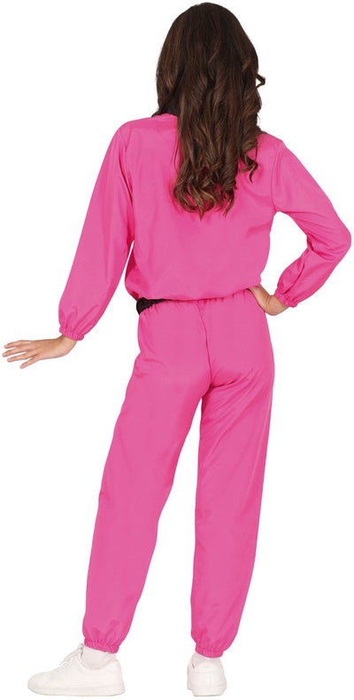 Neon Roze Trainingspak Dames – Fout 2-Delig Retro Pak