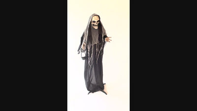 Halloween Decoratie Shining Reaper 180 cm – bewegend met licht & geluid