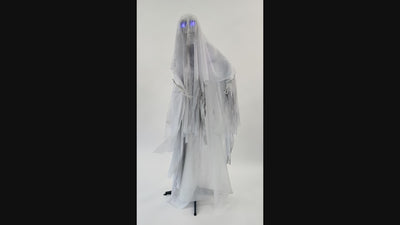 Halloween Spook Decoratie 170 cm – jammerend spook met licht, geluid & beweging