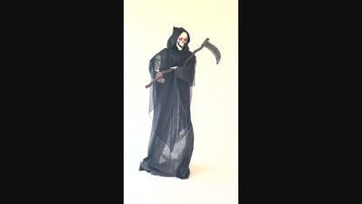 Halloween Decoratie |  Magere Hein Cutting Reaper | 183 cm + Geluidssensor