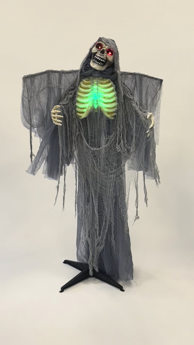 Halloween Decoratie Magere Hein Crypt Keeper 170 cm | Licht, Geluid & Beweging