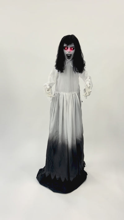 Halloween Decoratie Ghost Widow 185-225 cm | Bewegende Pop-Up