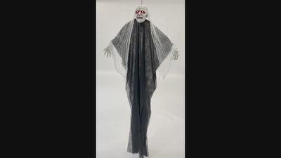 Halloween Spook 170 cm – Lichtspook met rode ogen & geluid