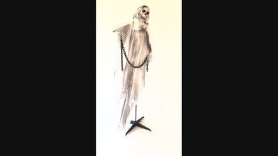 Halloween Geketende Geest 190 cm – licht, geluid & beweging