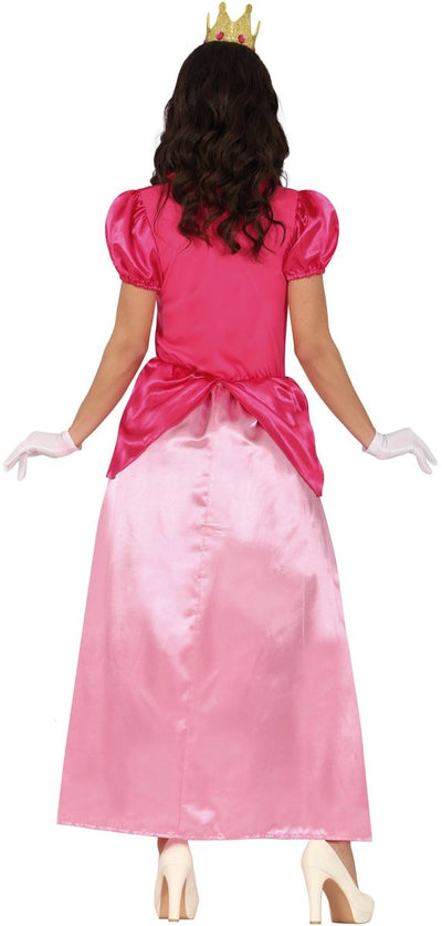 Prinses Peach Jurk Dames – Roze Prinsessenkostuum