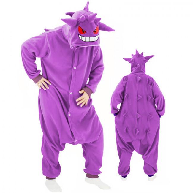 Gengar Onesie | Kostüm | Pyjama | Für Kinder &amp; Erwachsene