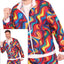 Regenboog 80’s Trainingspak Heren – Fout Party Kostuum | Meerkleurig