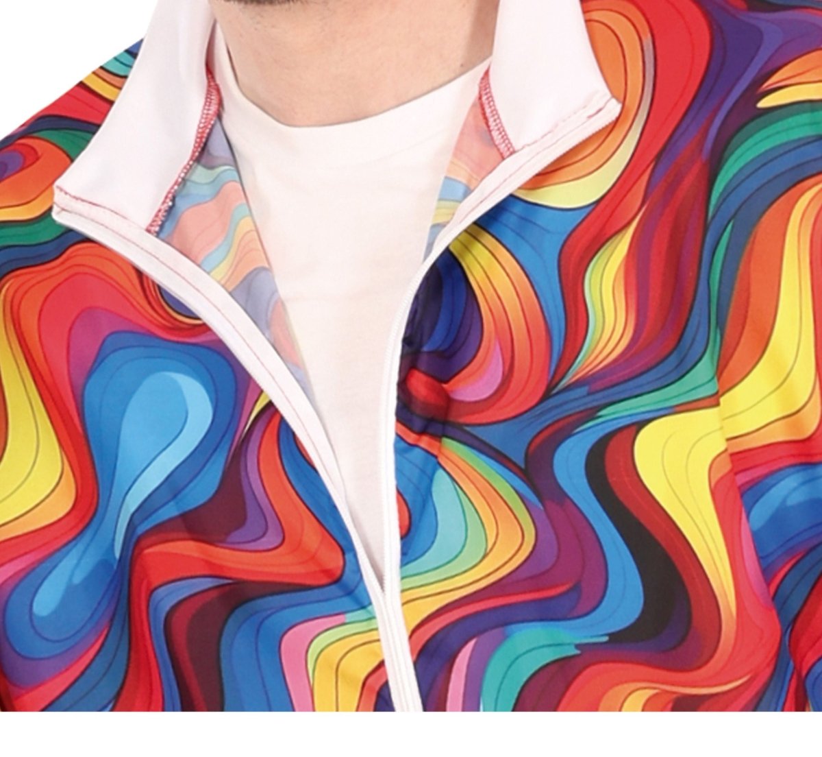 Regenboog 80’s Trainingspak Heren – Fout Party Kostuum | Meerkleurig