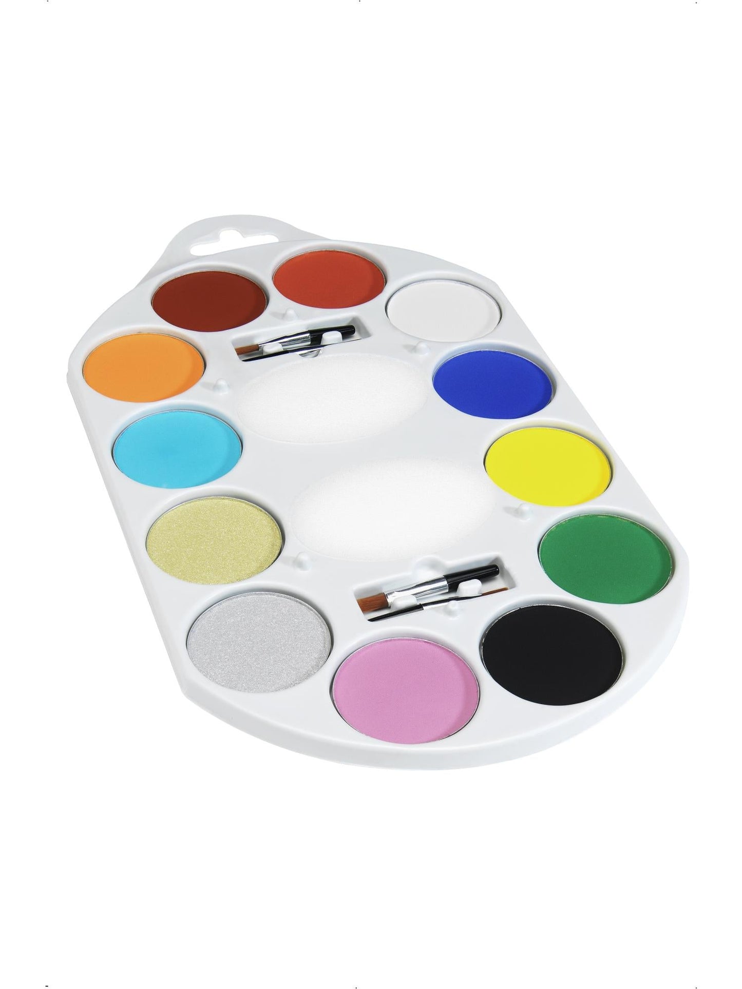 Schminkset 12 Kleuren met Kwasten & Sponsjes