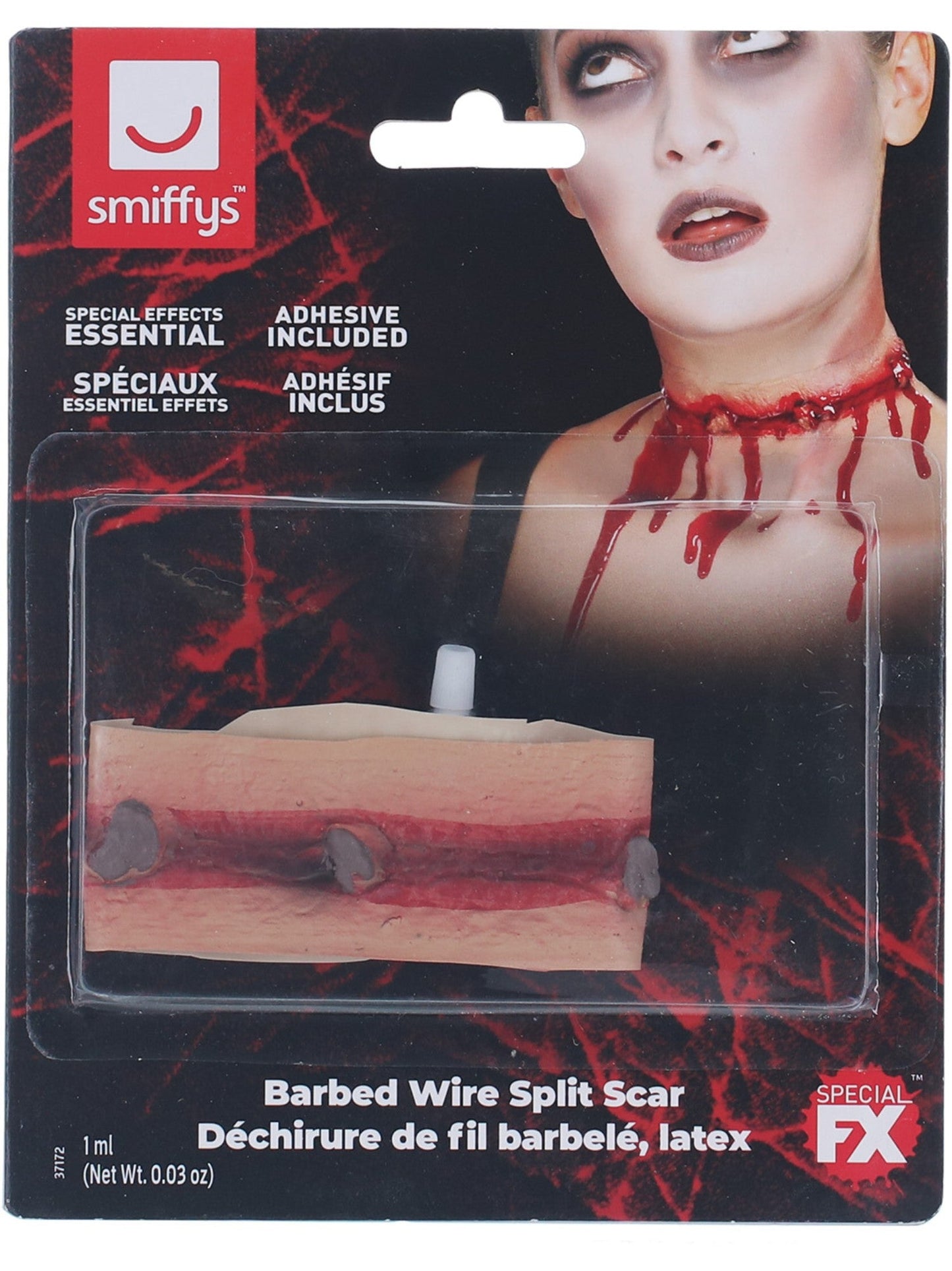 Prikkeldraad Nepwond met Lijm – Latex Horror Wond