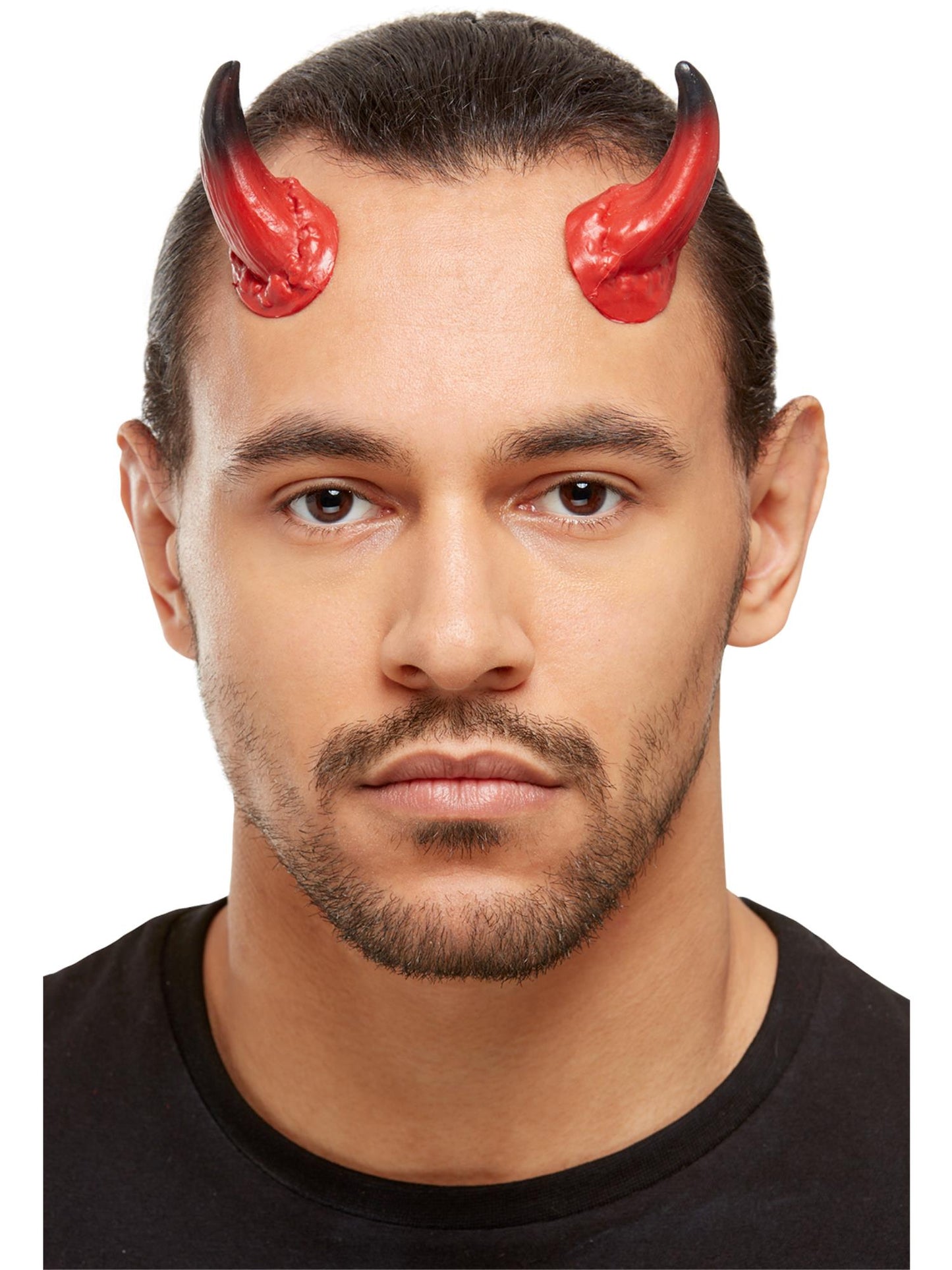 Halloween Duivel Schmink Set met Hoorns – Rood & Zwart