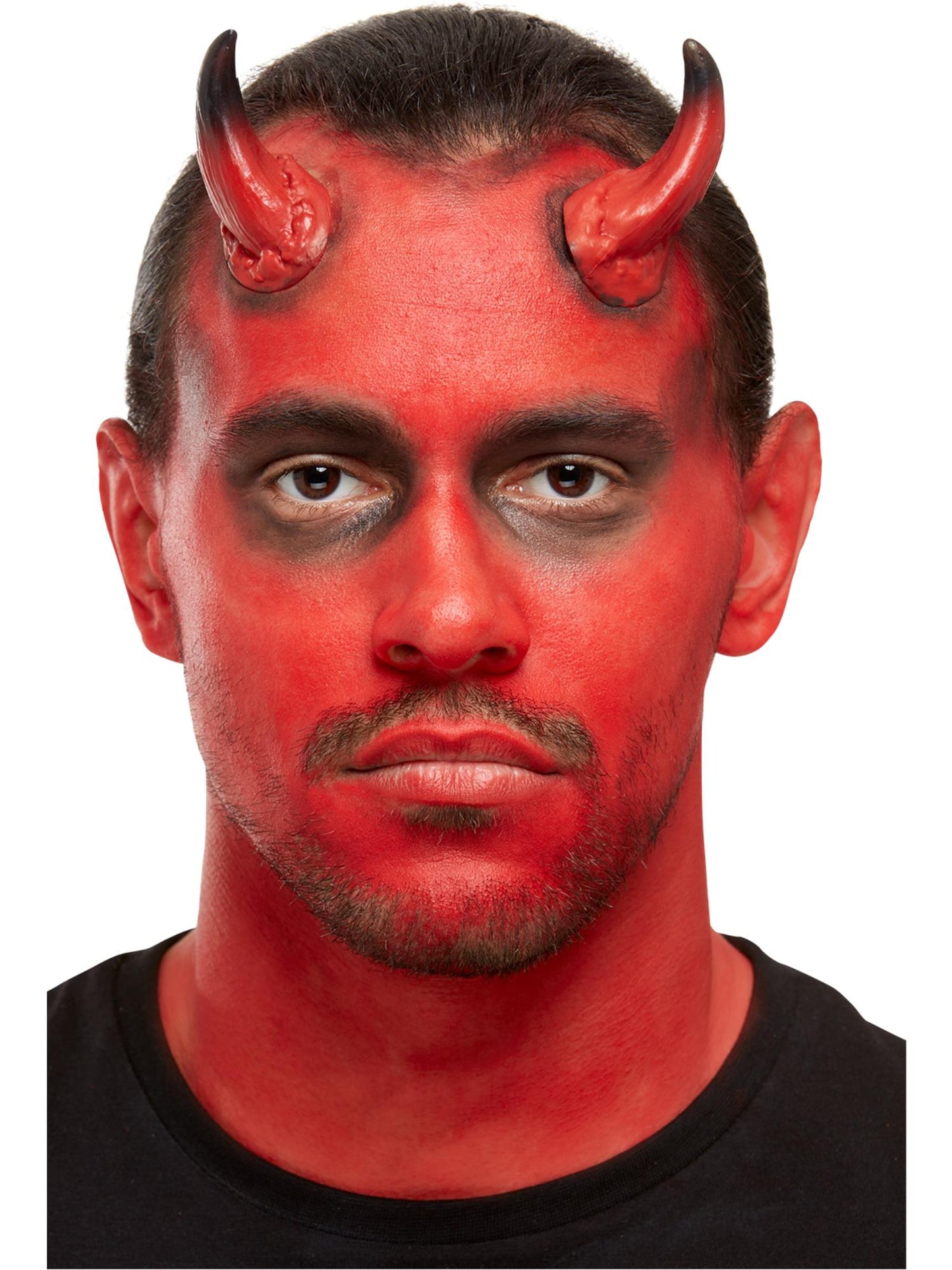 Halloween Duivel Schmink Set met Hoorns – Rood & Zwart