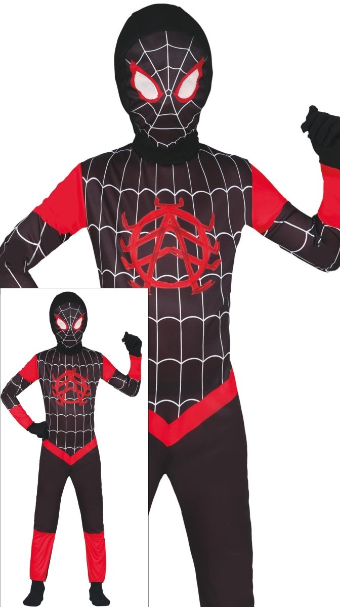 Spider-Man Kostuum Zwart/Rood Jongen – met Masker