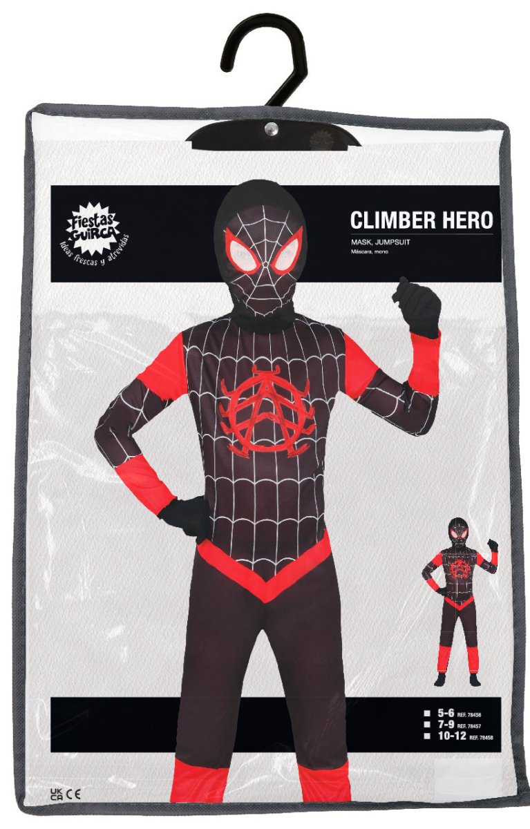Spider-Man Kostuum Zwart/Rood Jongen – met Masker