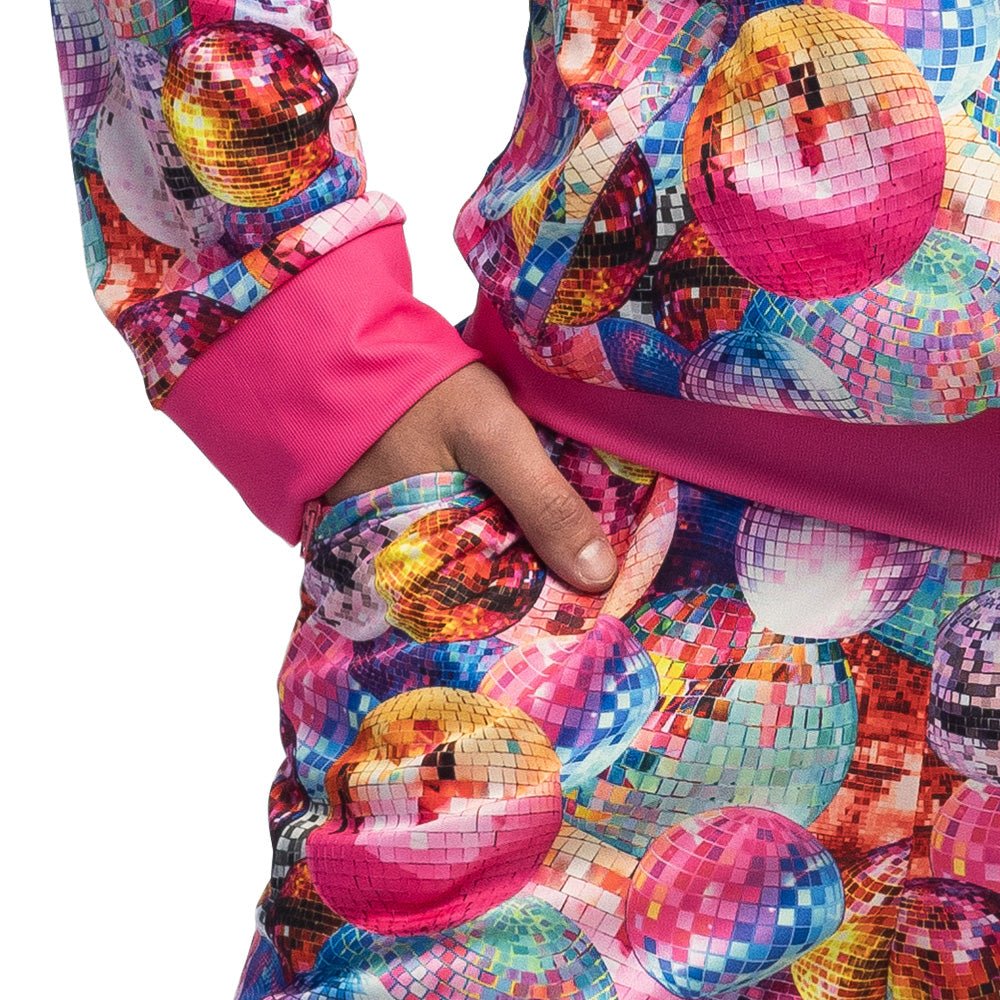 Trainingspak Dancing Babe UV – Roze | 80’s Disco Fout Party Kostuum