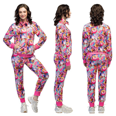 Trainingspak Dancing Babe UV – Roze | 80’s Disco Fout Party Kostuum