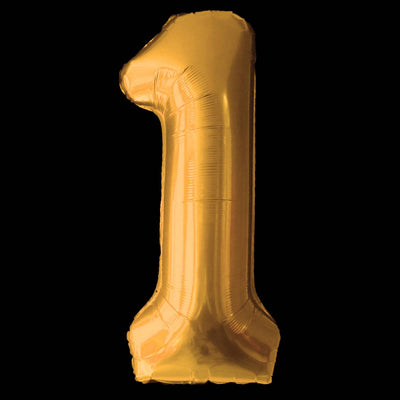 Cijfer Ballon Goud - 97cm - Cijfer 1