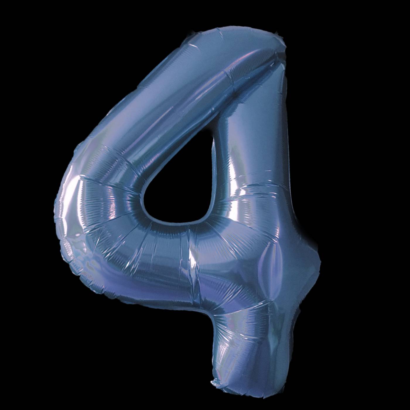 Ballon Blauw  - 97cm - Cijfer 4