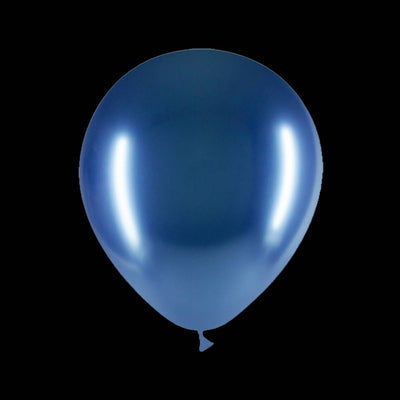 Blauwe Ballonnen - Chrome - 30cm (50 Stuks)